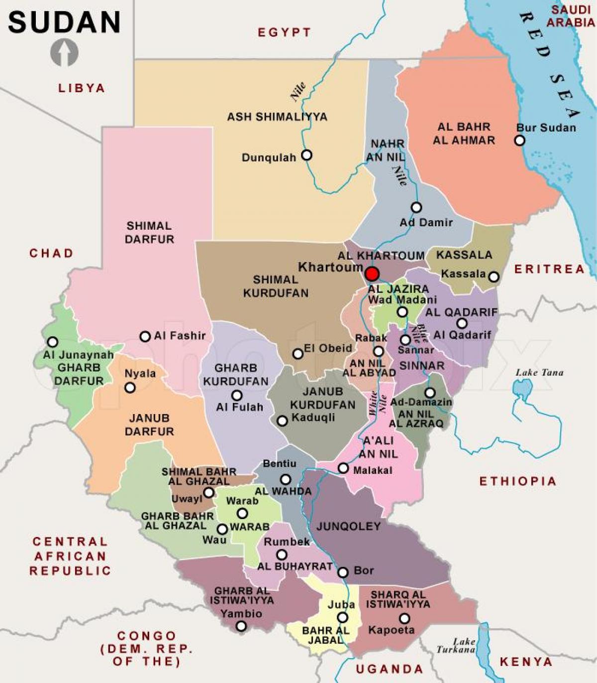 Peta Sudan daerah