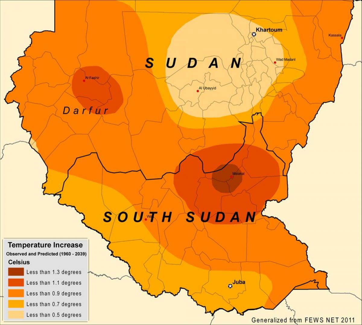 Peta Sudan iklim