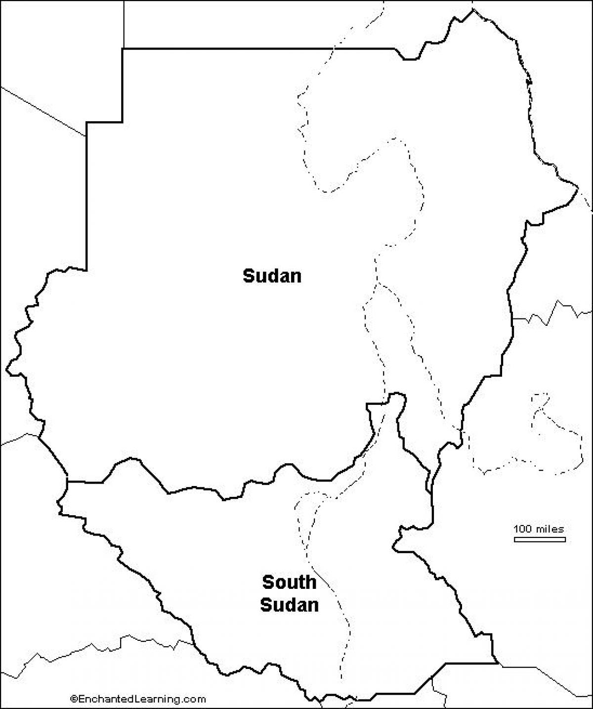 Peta Sudan kosong