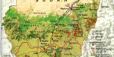 Peta Sudan geografi